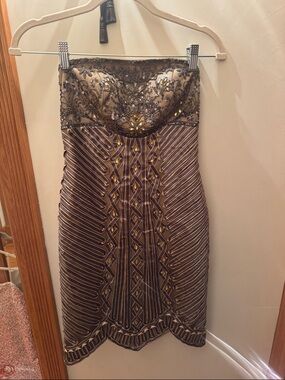 sue wong beaded flapper dress Sue Wong Vintage Y2K Beaded Silk Chiffon Dress
